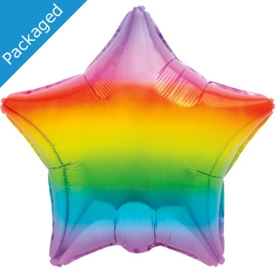 Rainbow Star Foil Balloon - 18 Inch - Radish Loves