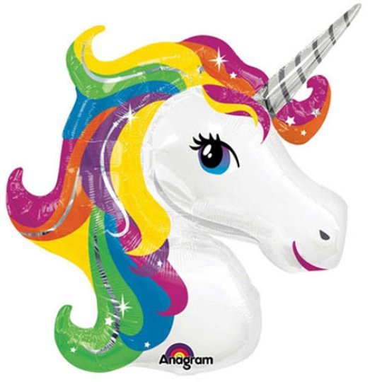 Rainbow Unicorn Supershape Foil Balloon - 33 Inch - Radish Loves