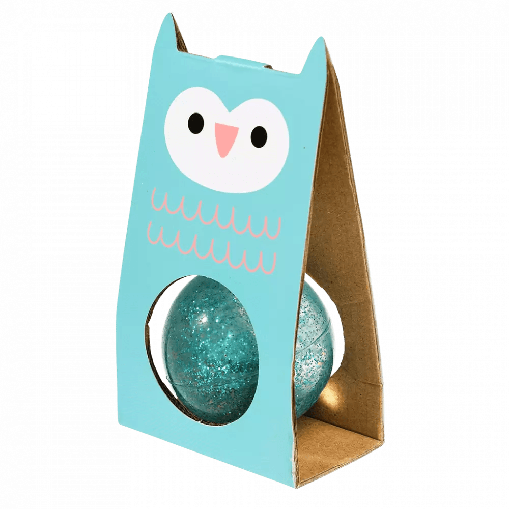 Rex London Glitter Bouncy Ball - Blue Owl - Radish Loves