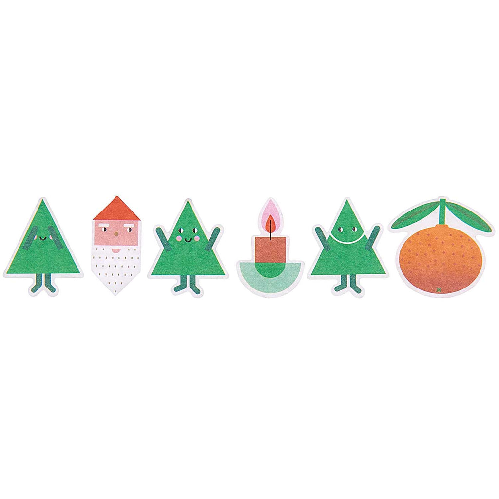 Rico Design Paper Merry Christmas Figures Washi Stickers - Radish Loves