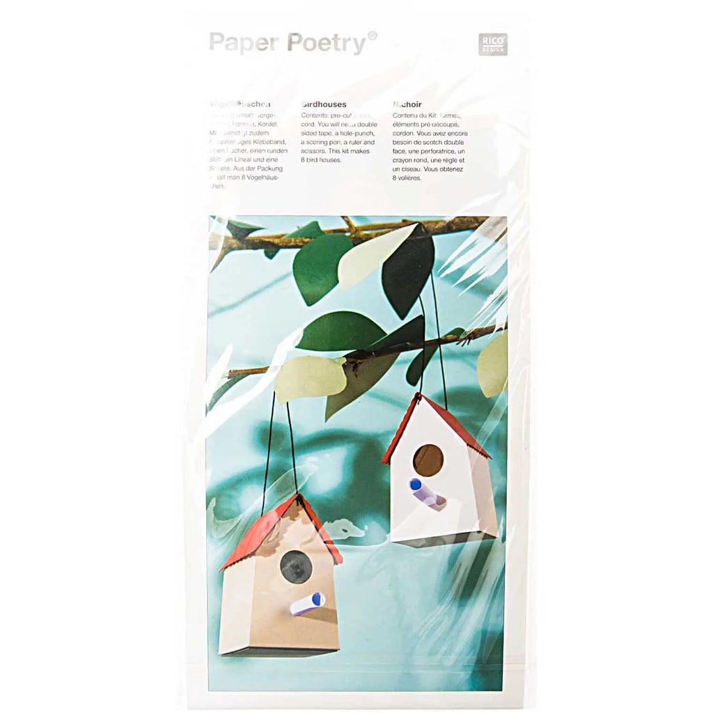 Rico Design Paper Poetry Birdhouses Activity Kit - Radish Loves