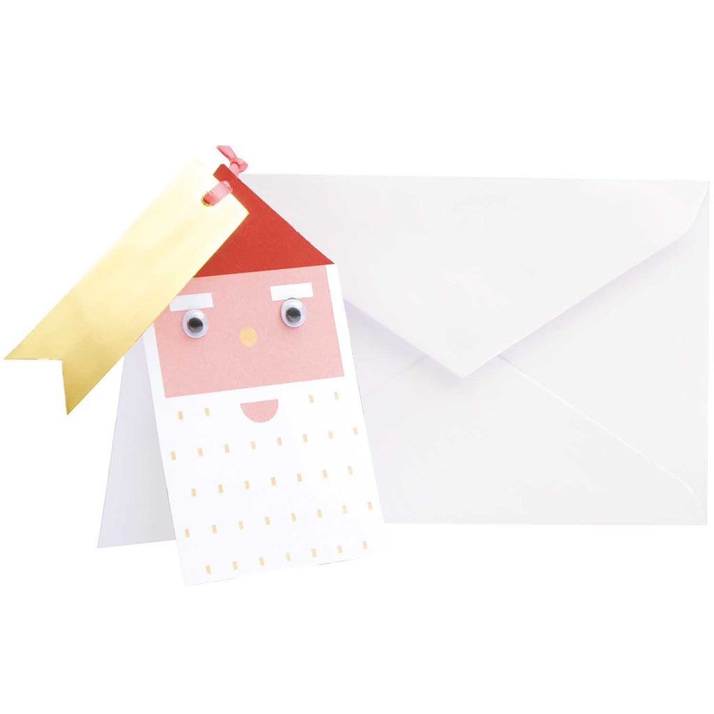 Rico Design Paper Poetry Card with Joggle Eyes, Merry Christmas Santa - Radish Loves
