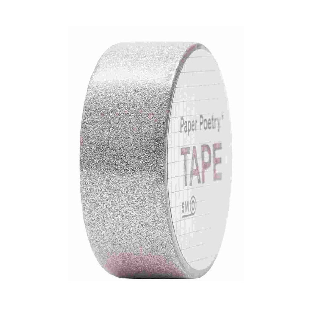 Rico Design Paper Poetry Glitter Tape Silver - Radish Loves