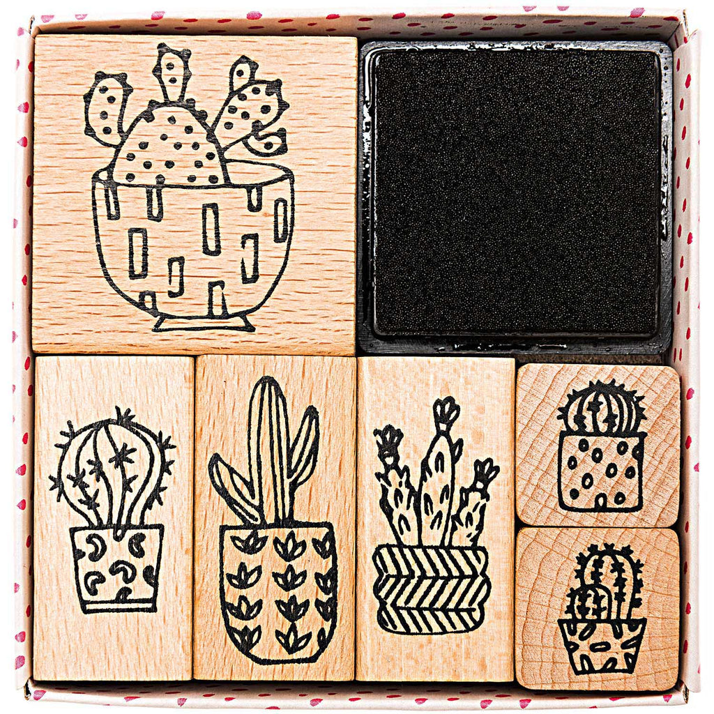 Rico Design Paper Poetry Hygge Cactus Stamp Set - Radish Loves