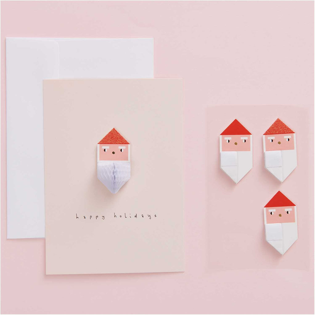 Rico Design Paper Poetry Merry Christmas Honeycomb Santa Stickers - Radish Loves