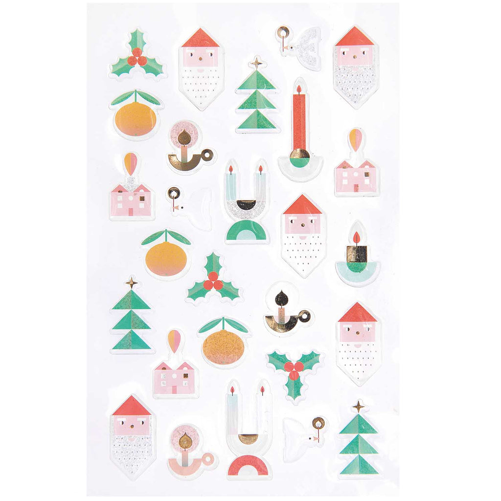 Rico Design Paper Poetry Merry Christmas Mixed Gel Stickers - Radish Loves