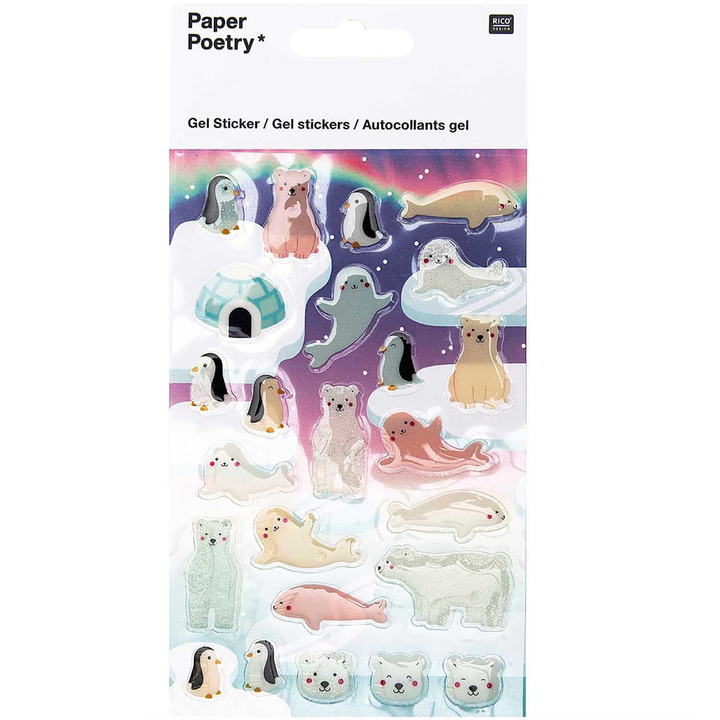 Rico Design Paper Poetry Polar Bears And Seals Gel Stickers - Radish Loves