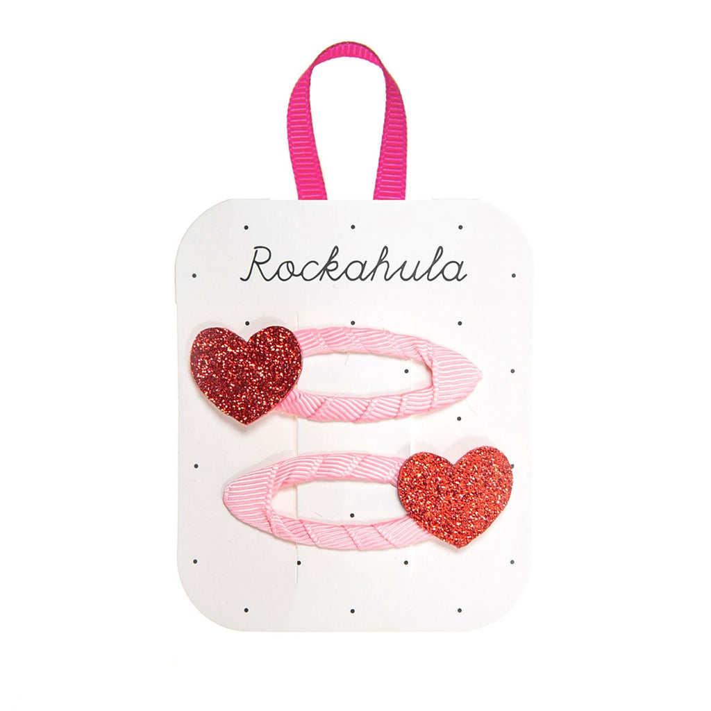 Rockahula Love Heart Glitter Clips - Radish Loves