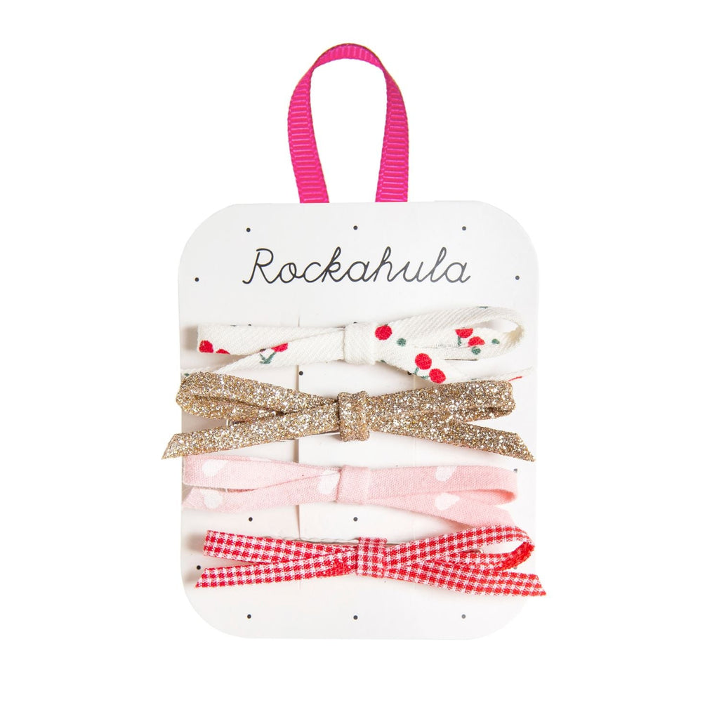 Rockahula Sweet Cherry Skinny Bow Clips - Radish Loves