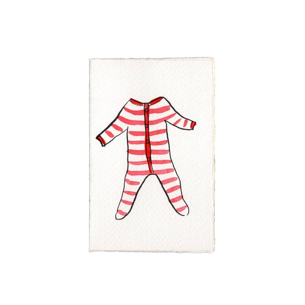 Scribble & Daub Babygro Stripes Red Card - Radish Loves