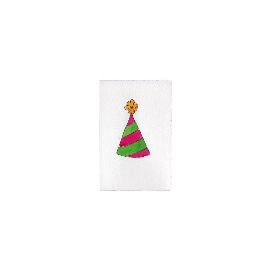 Scribble & Daub Party Hat Stripes Card - Radish Loves