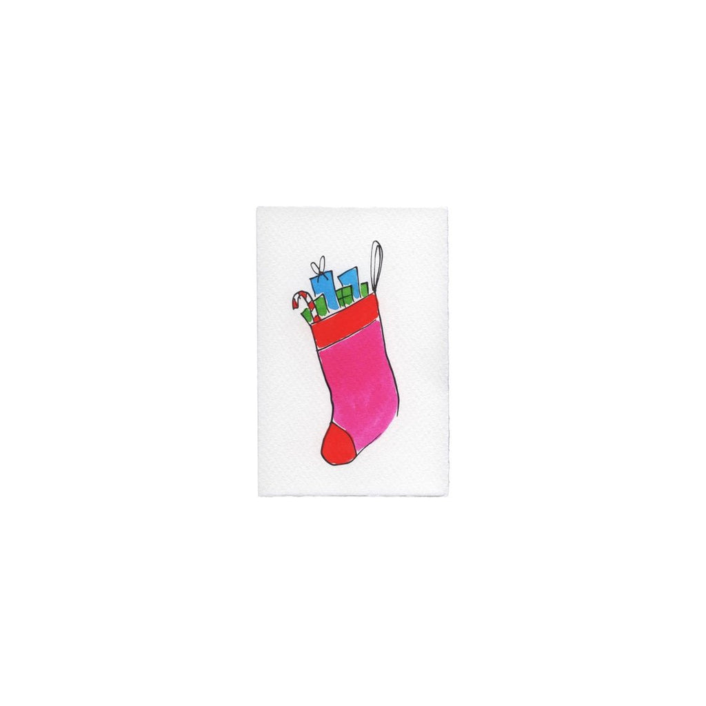 Scribble & Daub Stocking Christmas Card - Radish Loves