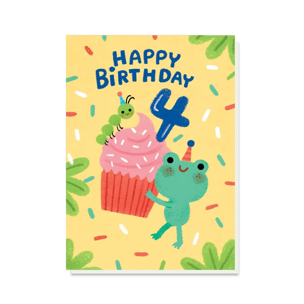 Stormy Knight 4th Birthday Cupcake Card - Radish Loves