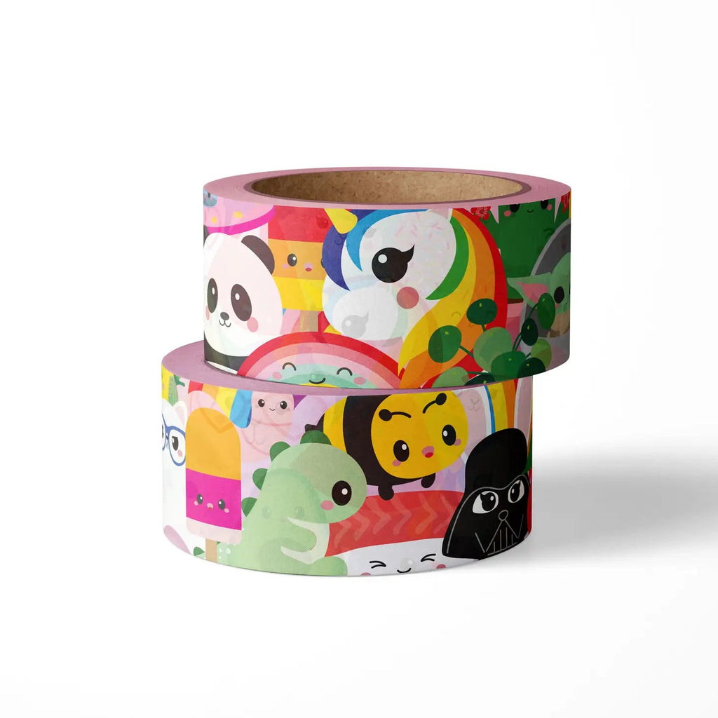 Studio Inktvis Kawaii Unicorn, Yoda, Sushi, Panda, Rainbow & More Stamp Washi Tape - Radish Loves