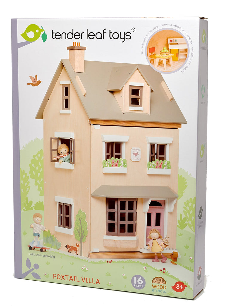 Tender Leaf Toys Foxtail Villa (Grey) Dolls House - Radish Loves