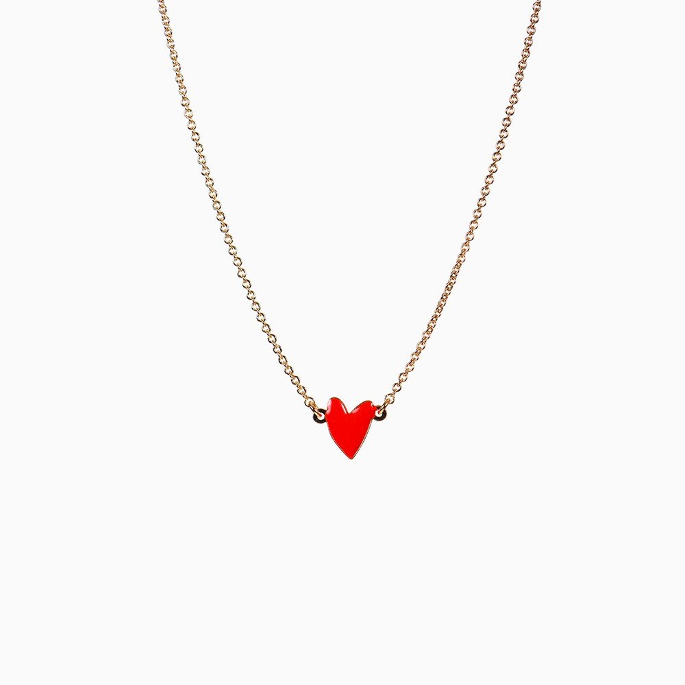 Titlee Grant Heart Necklace - Red - Radish Loves